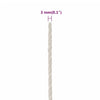 Arbeidstau hvit 3 mm 50 m polypropylen