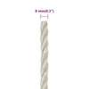 Arbeidstau hvit 8 mm 50 m polypropylen