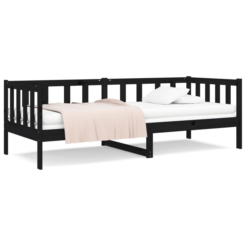 Dagseng svart 80x200 cm heltre furu