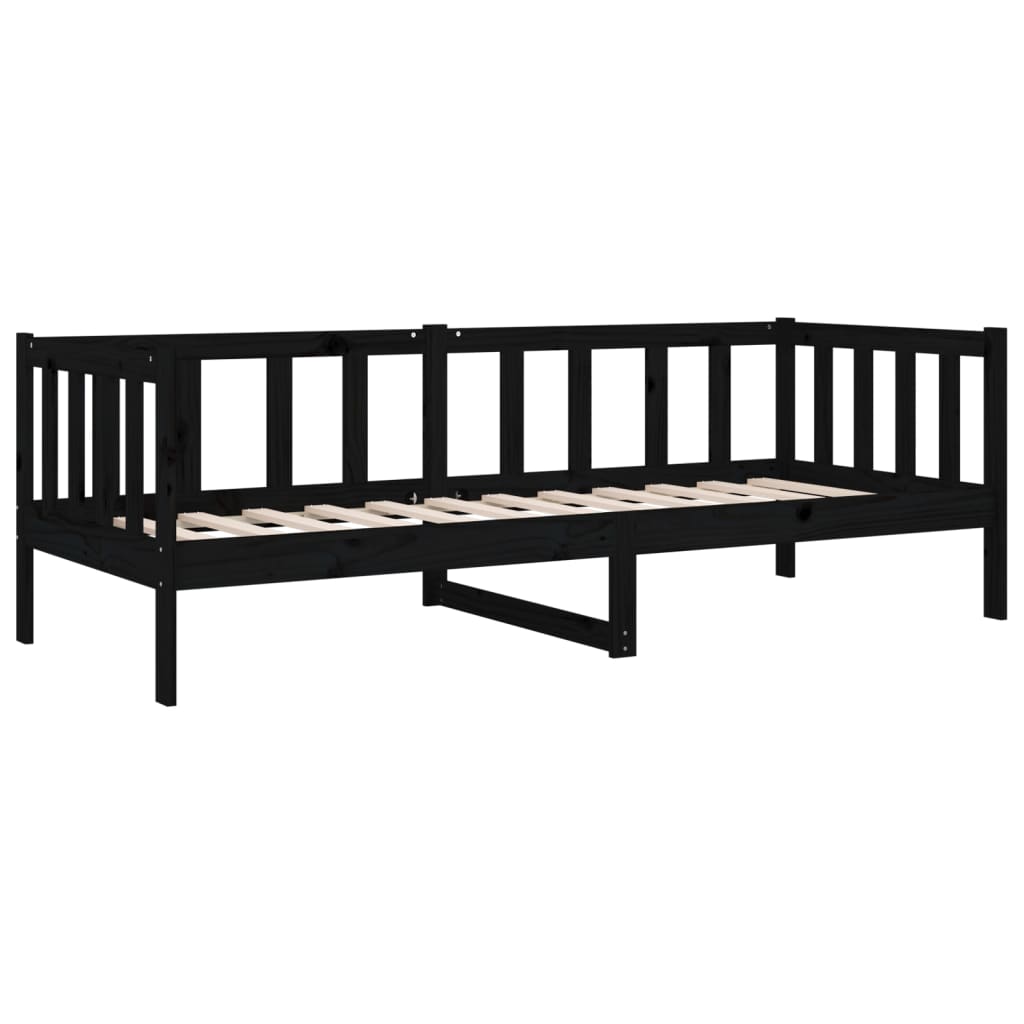 Dagseng svart 80x200 cm heltre furu