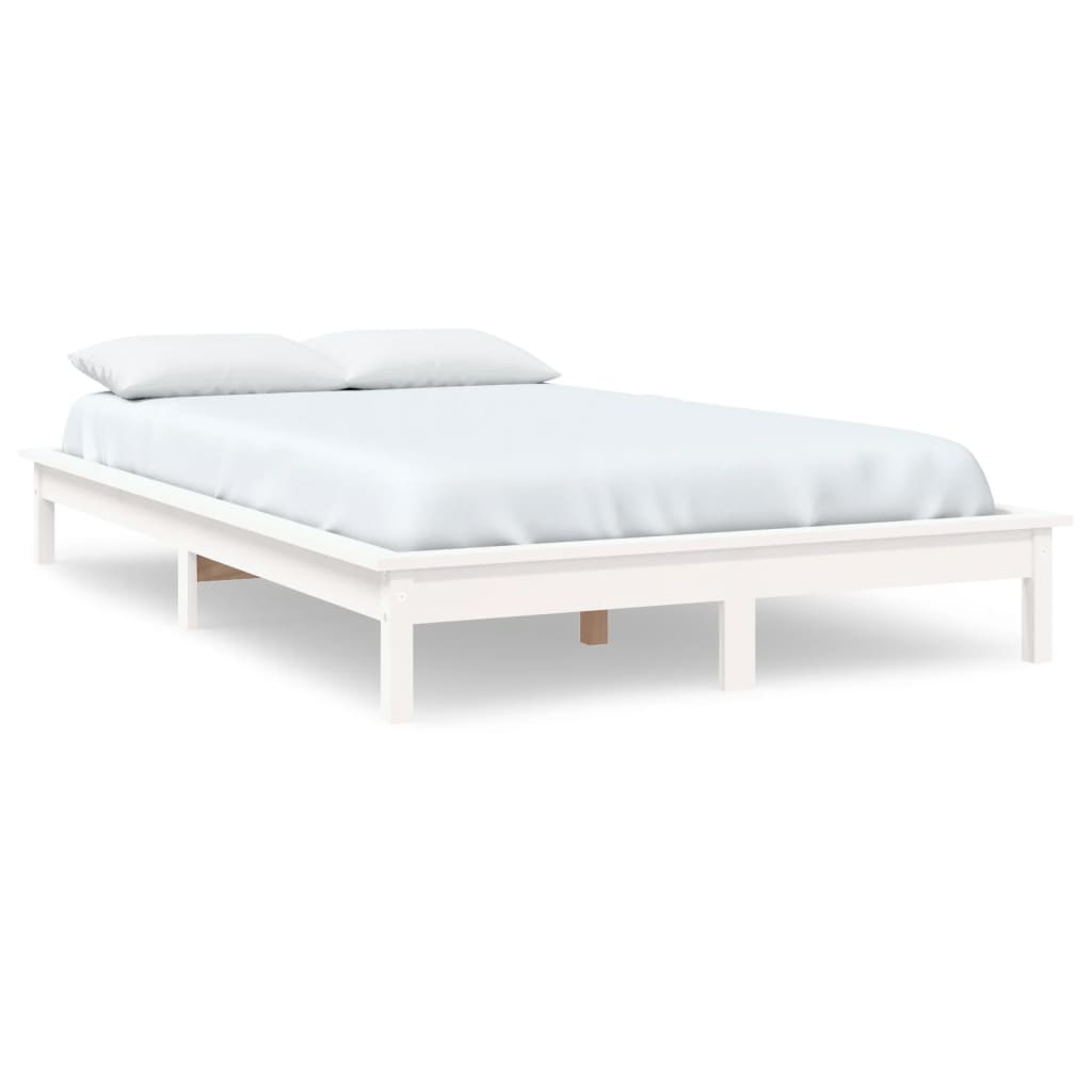 Sengeramme hvit heltre furu 140x200 cm