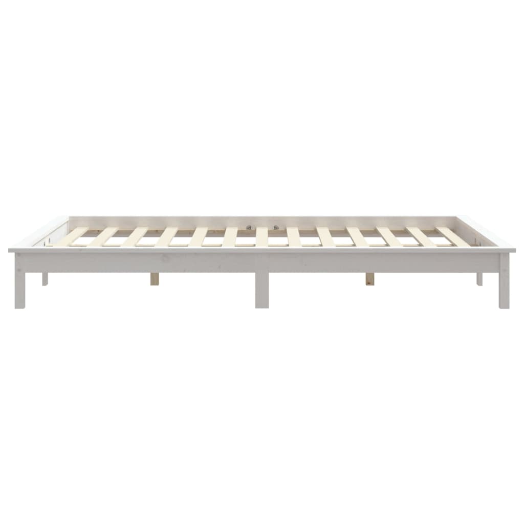 Sengeramme hvit heltre furu 140x200 cm