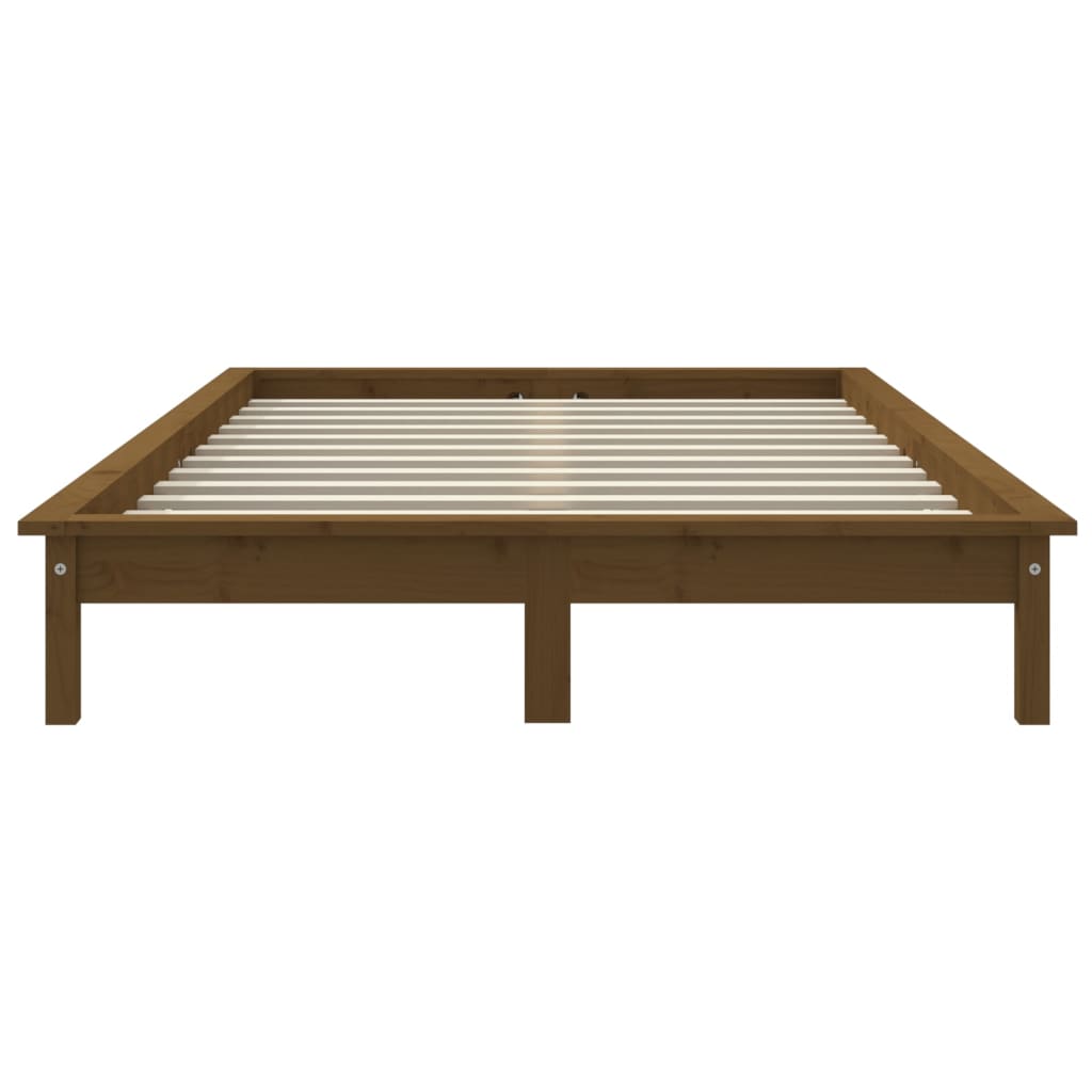 Sengeramme honningbrun heltre furu 140x200 cm