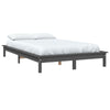 Sengeramme grå heltre furu 150x200 cm King Size