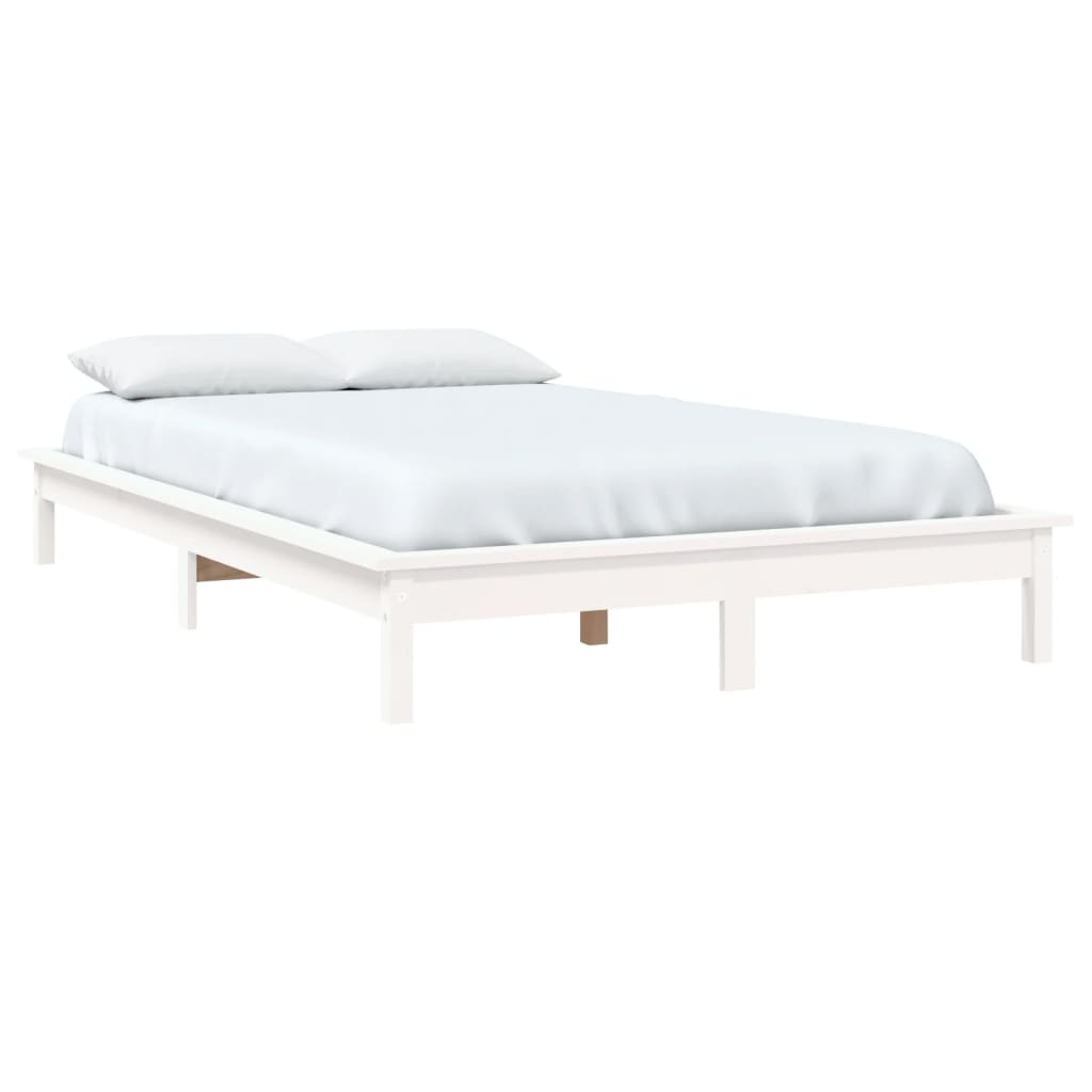 Sengeramme hvit 180x200 cm heltre furu