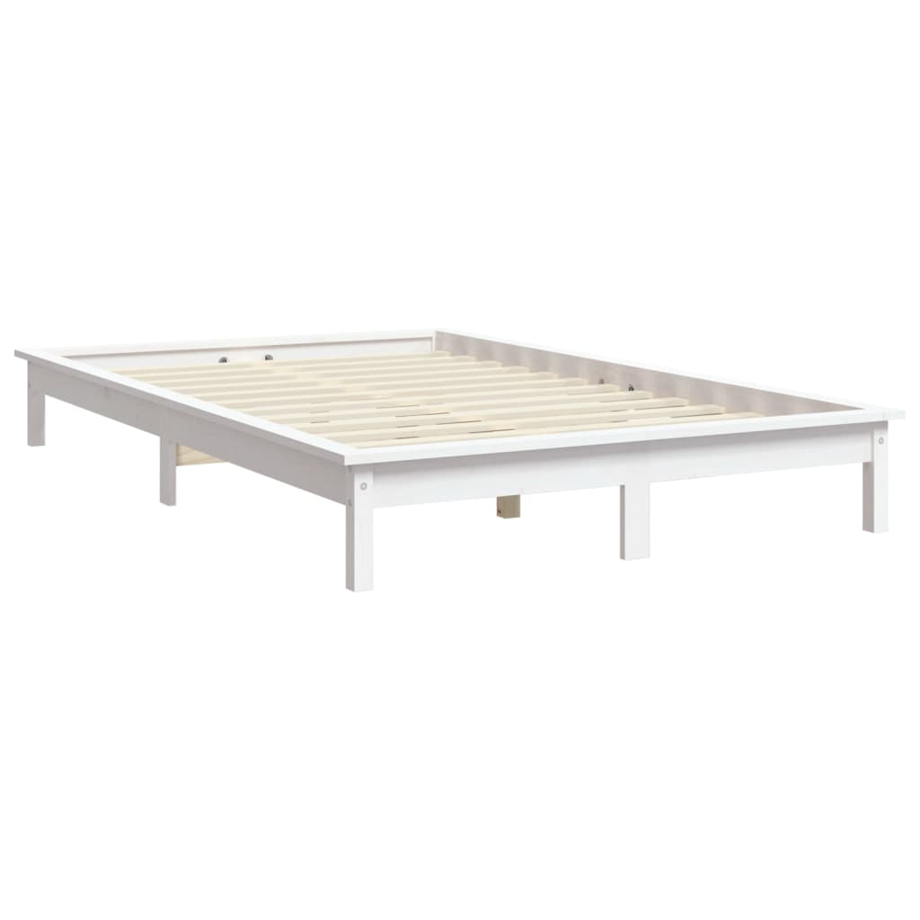 Sengeramme hvit 180x200 cm heltre furu