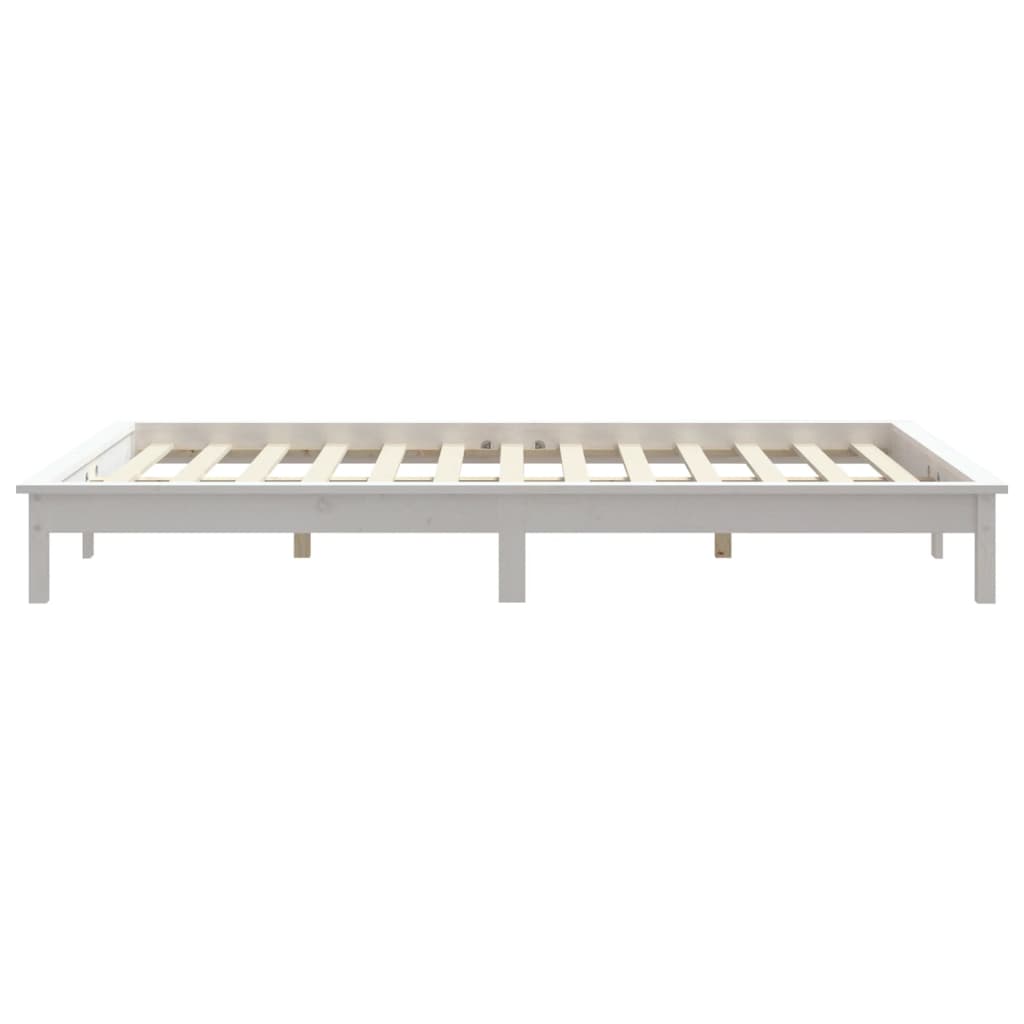Sengeramme hvit 180x200 cm heltre furu