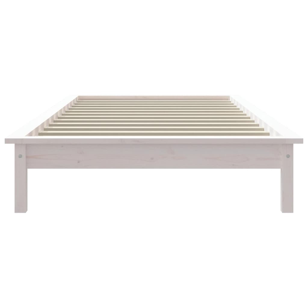 Sengeramme hvit 90x190 cm heltre furu