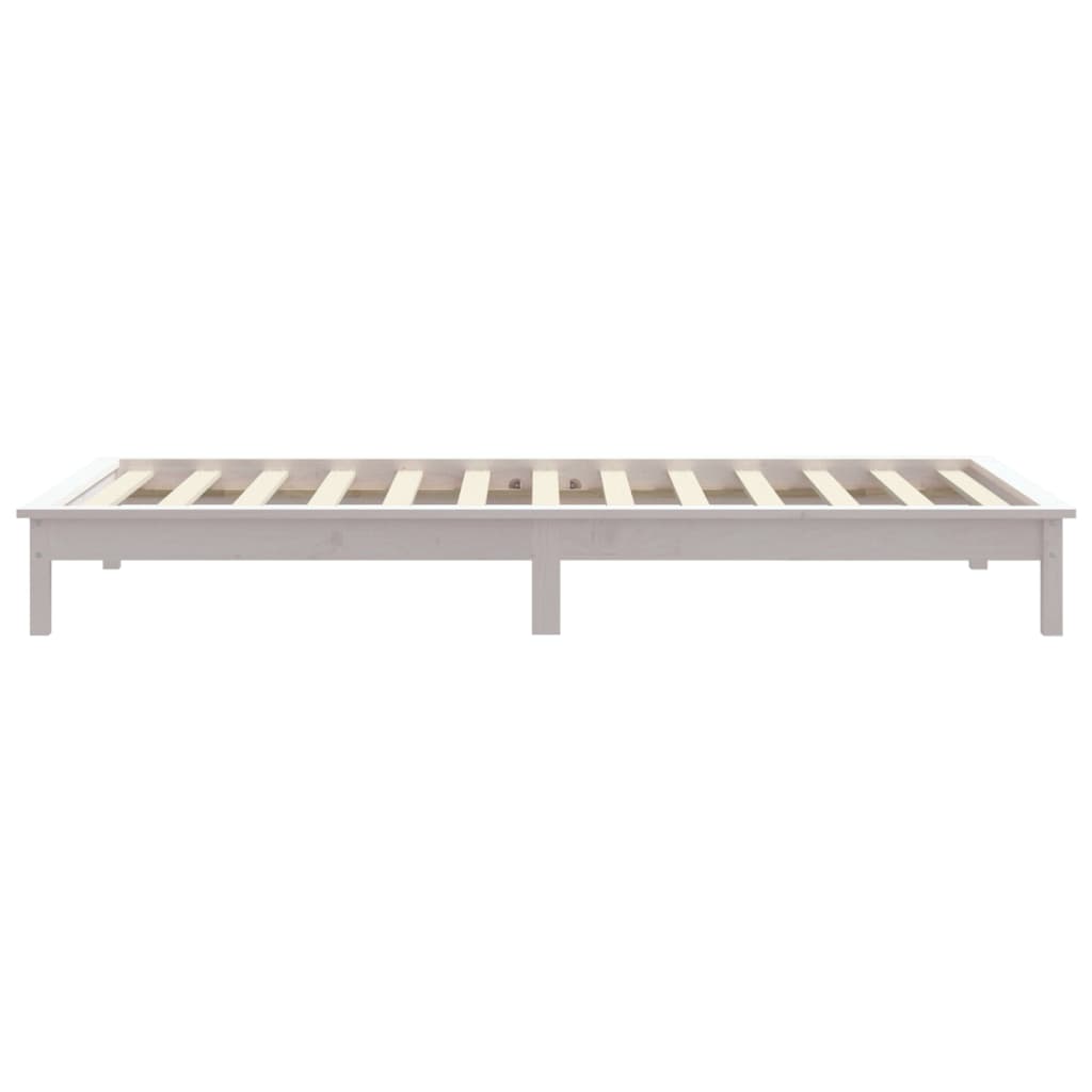 Sengeramme hvit 90x190 cm heltre furu