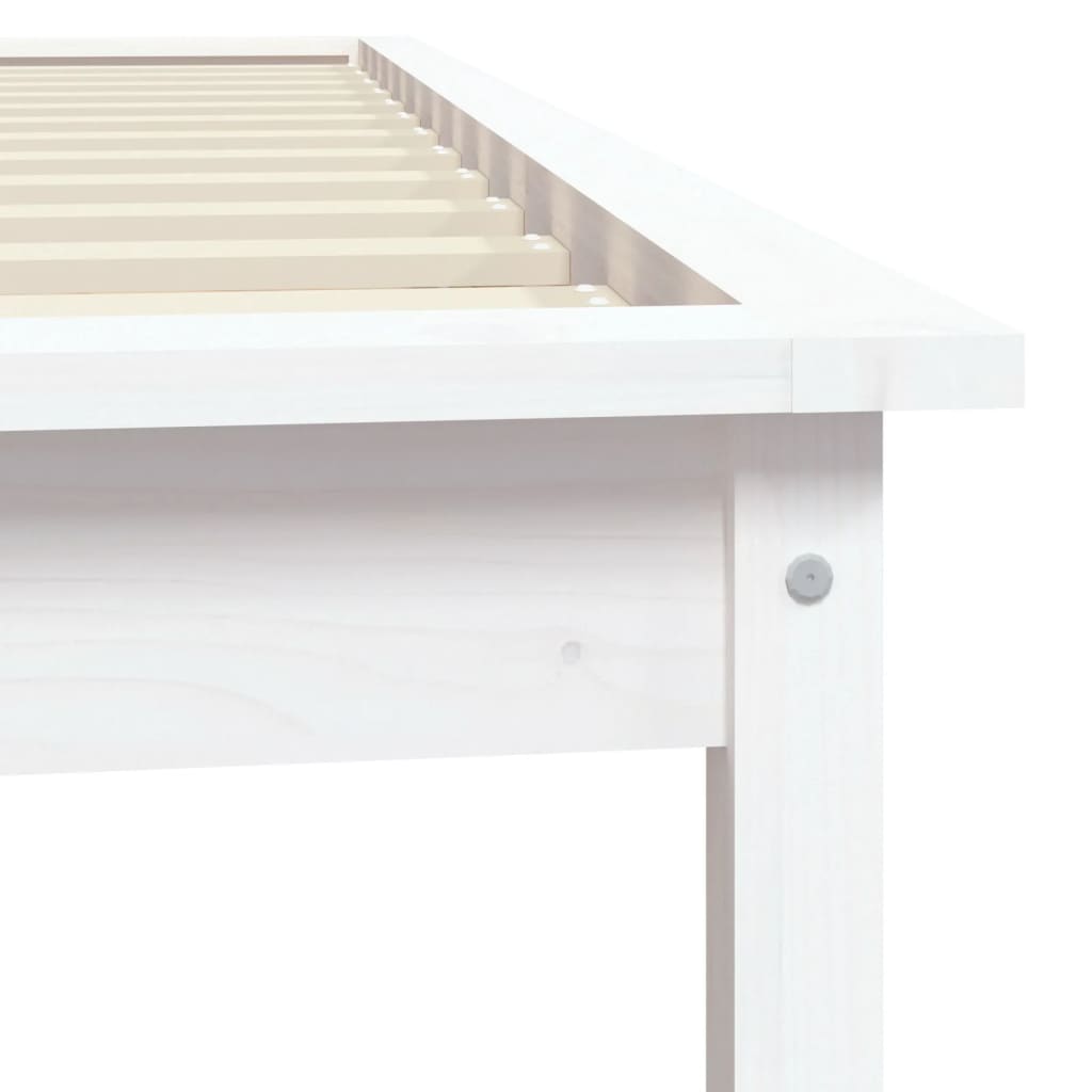 Sengeramme hvit 90x190 cm heltre furu