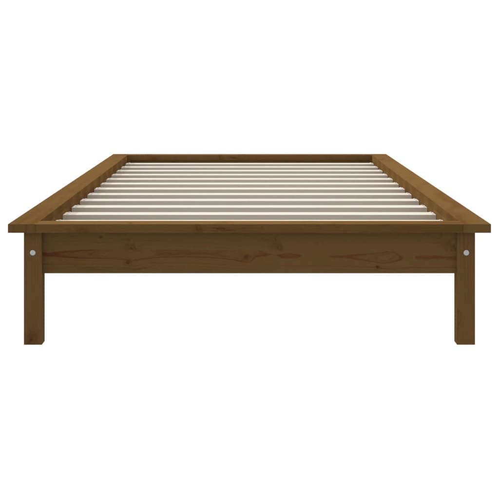 Sengeramme honningbrun 90x190 cm heltre furu Single