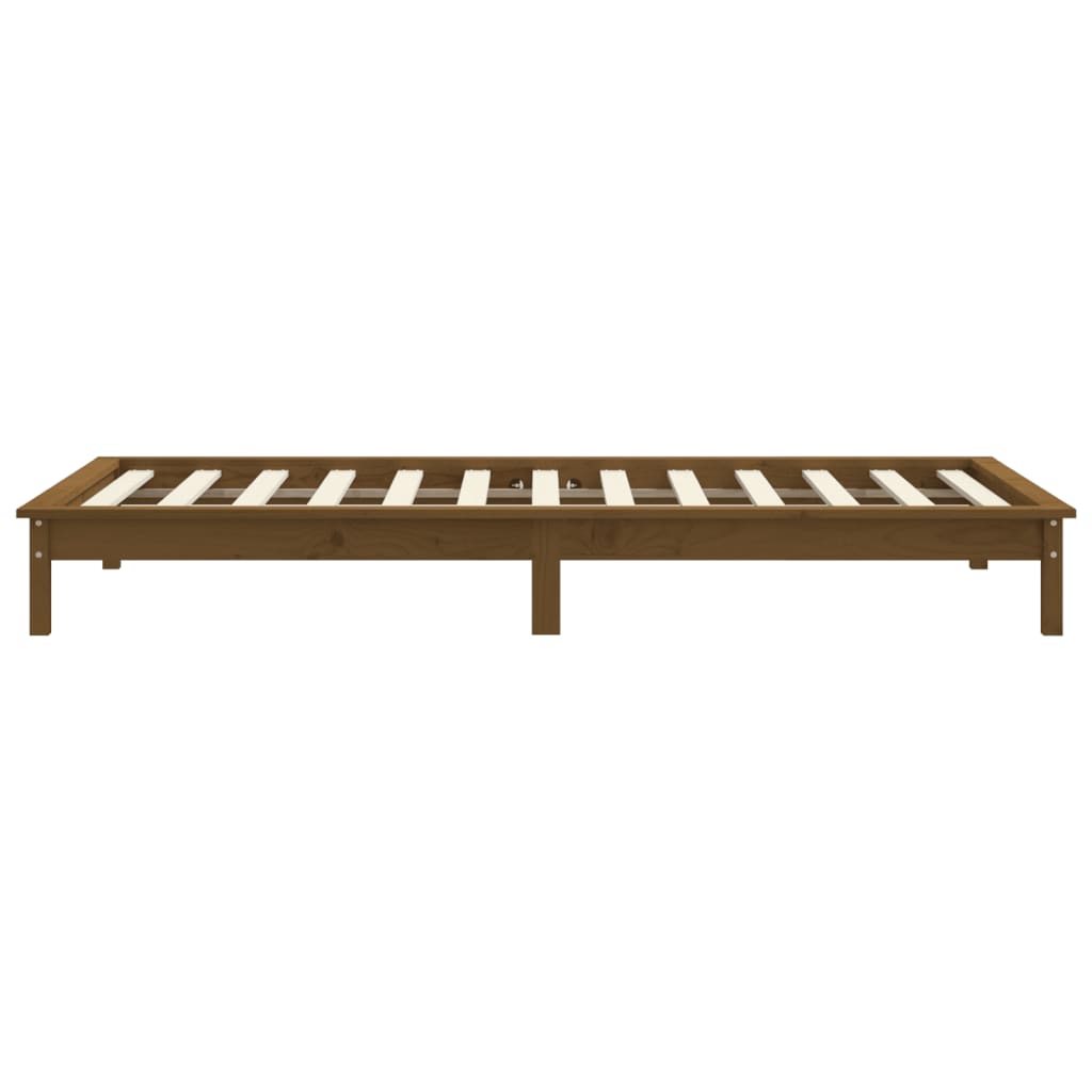 Sengeramme honningbrun 90x190 cm heltre furu Single