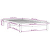 Sengeramme svart 90x190 cm heltre furu