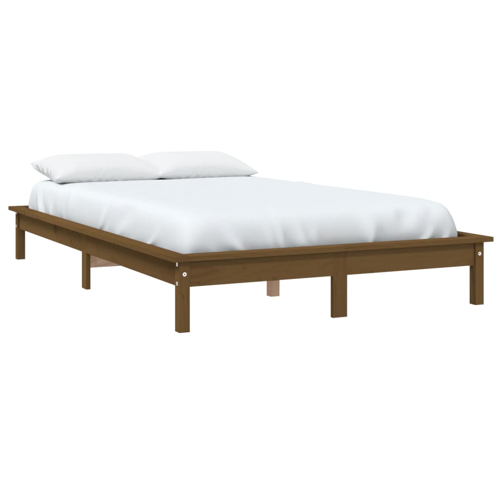 Sengeramme honningbrun 140x190 cm heltre furu