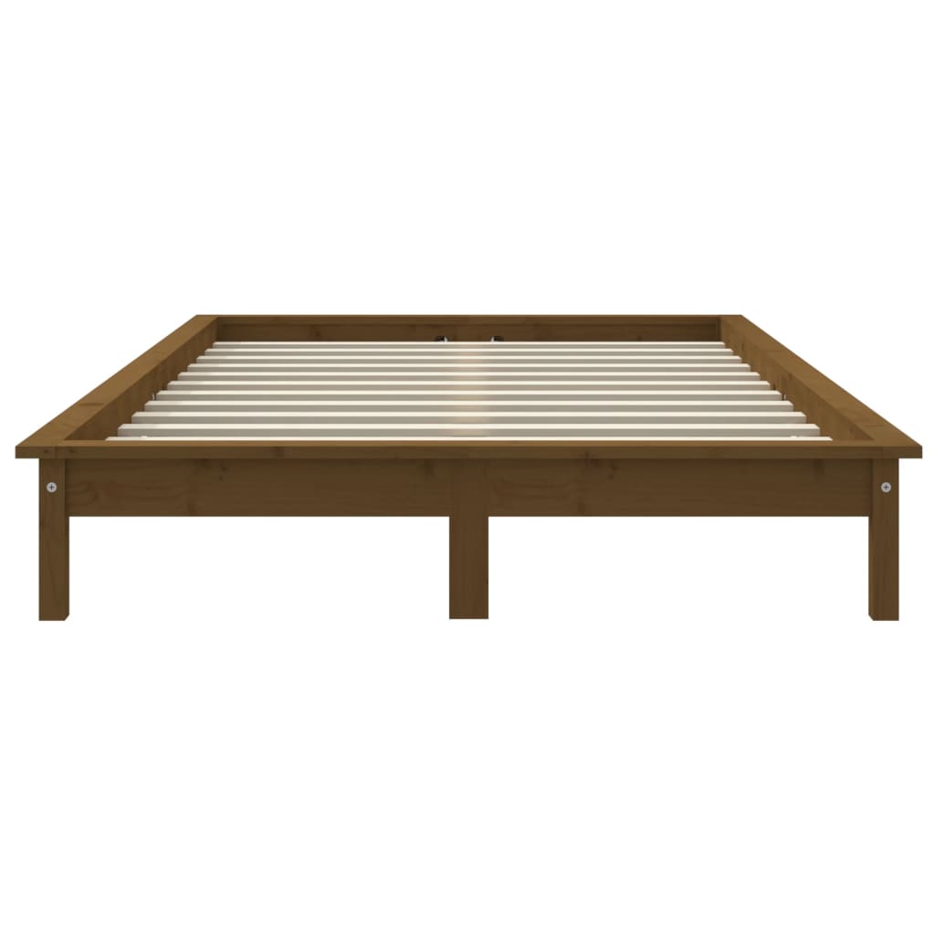 Sengeramme honningbrun 140x190 cm heltre furu