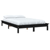 Sengeramme svart 140x190 cm heltre furu