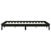 Sengeramme svart 140x190 cm heltre furu