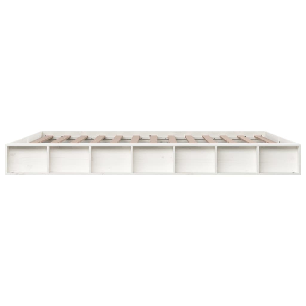 Sengeramme hvit 140x200 cm heltre