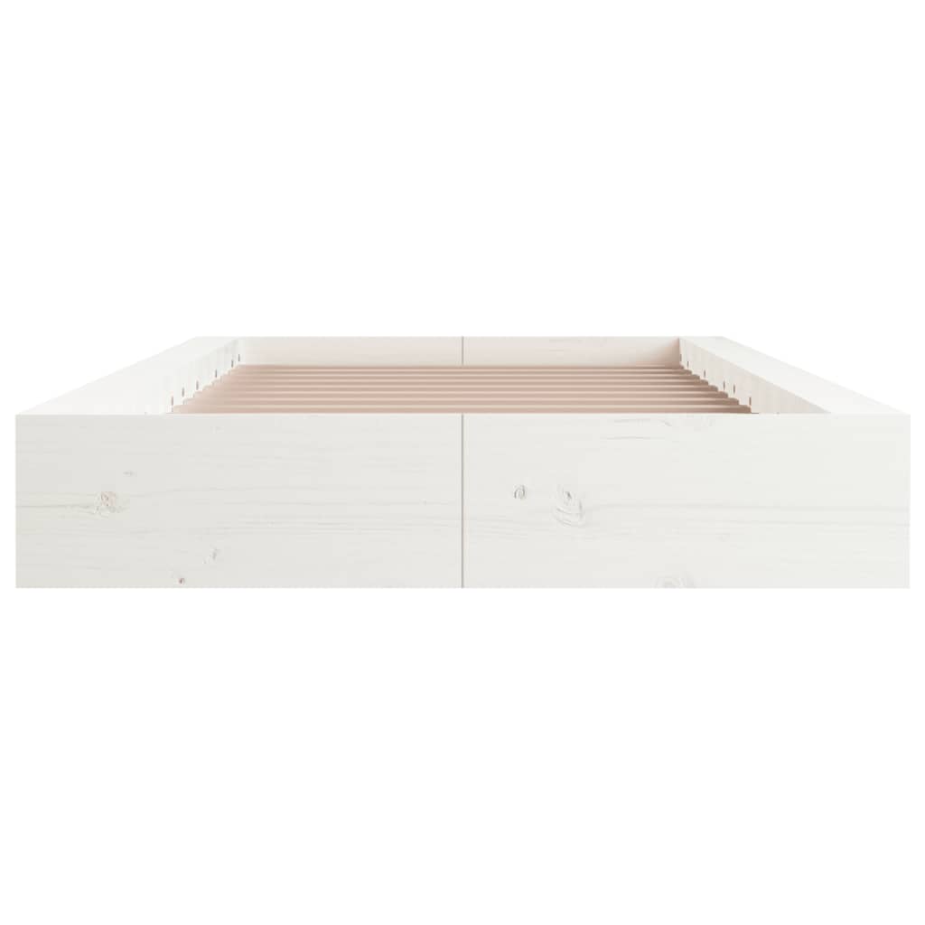 Sengeramme hvit 100x200 cm heltre