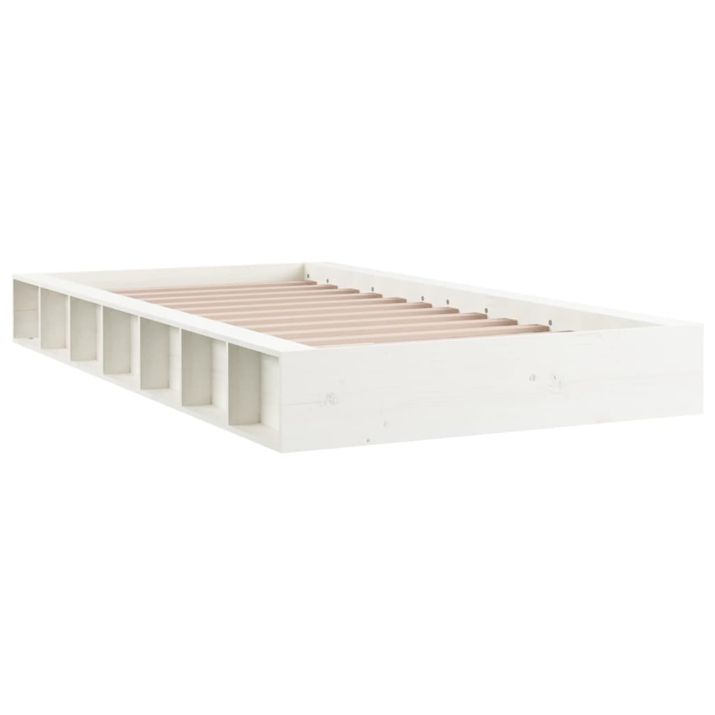 Sengeramme hvit 90x200 cm heltre