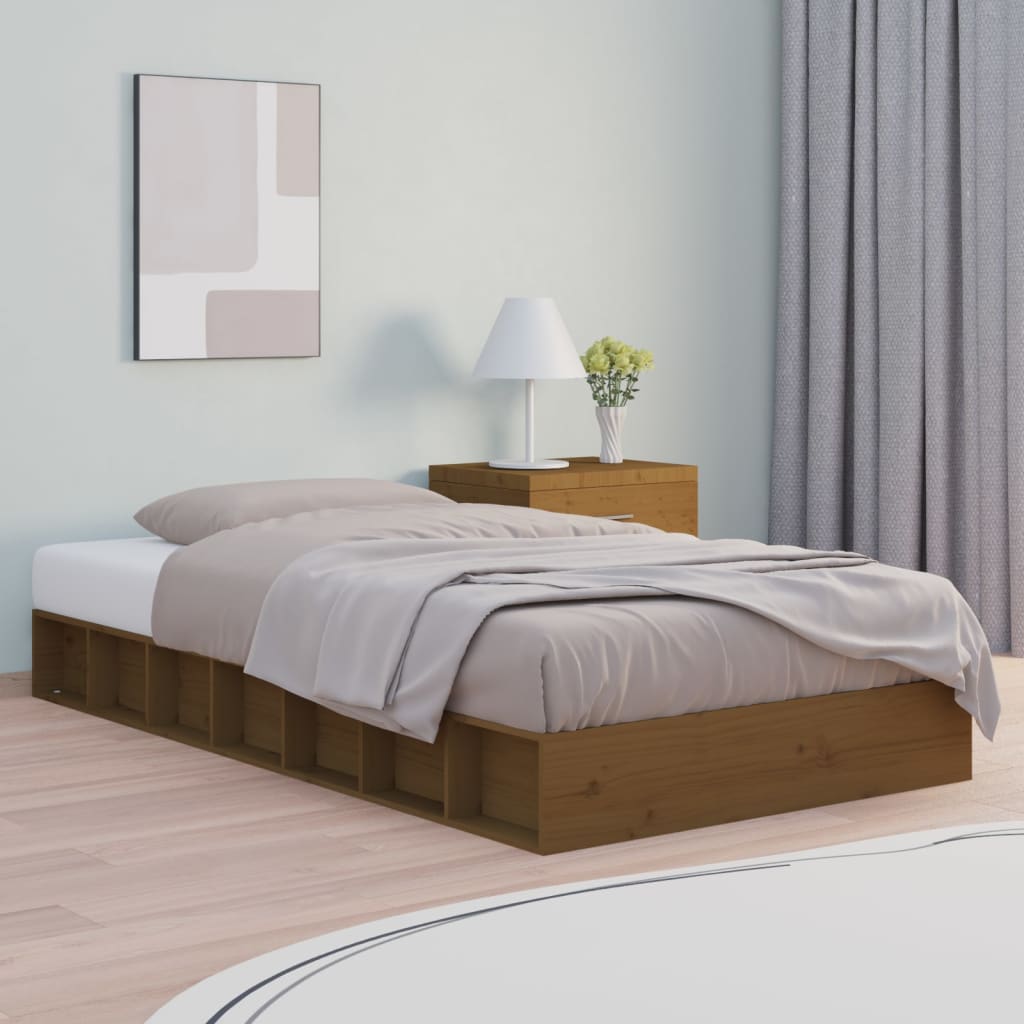 Sengeramme honningbrun 75x190 cm Small Single heltre