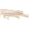 Uttrekkbar dagseng 2x(90x190) cm heltre furu