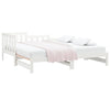 Uttrekkbar dagseng hvit 2x(90x190) cm heltre furu