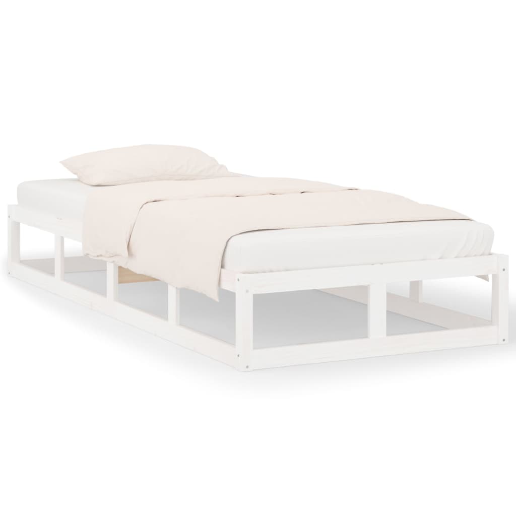 Sengeramme hvit 90x200 cm heltre