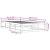 Sengeramme hvit 90x200 cm heltre