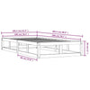 Sengeramme hvit 100x200 cm heltre