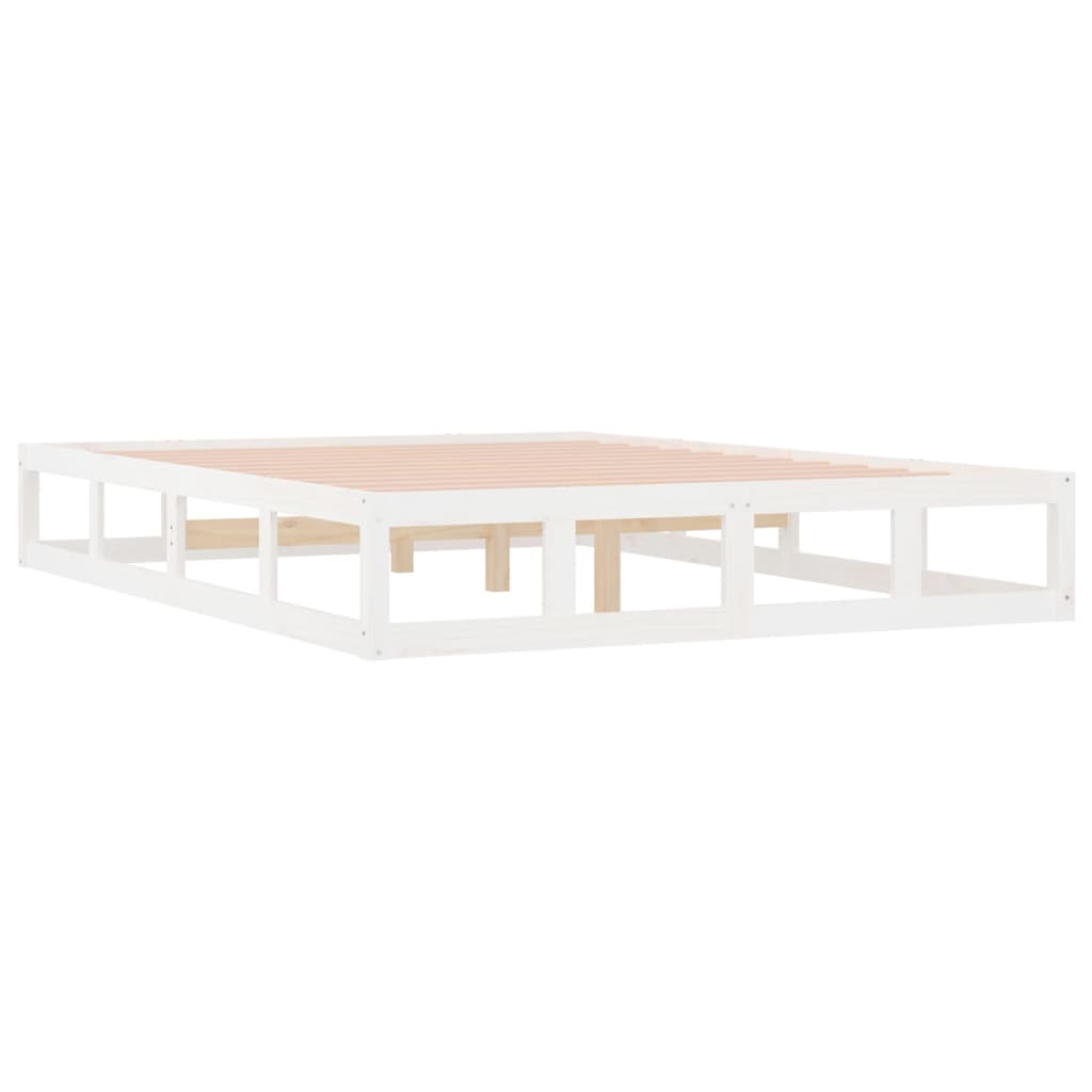 Sengeramme hvit 140x200 cm heltre