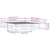 Sengeramme hvit 140x200 cm heltre