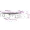 Sengeramme svart 140x200 cm heltre