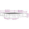 Sengeramme hvit 180x200 cm Super King heltre
