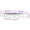 Sengeramme svart 180x200 cm Super King heltre