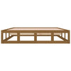 Sengeramme honningbrun 200x200 cm heltre