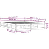 Sengeramme honningbrun 200x200 cm heltre