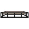 Sengeramme svart 200x200 cm heltre