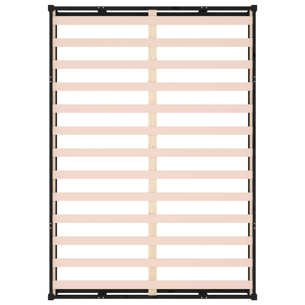 Sengeramme svart 200x200 cm heltre