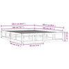 Sengeramme svart 200x200 cm heltre