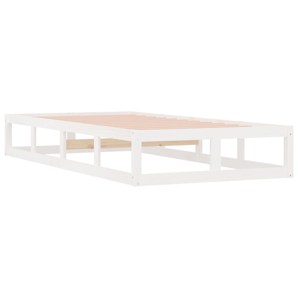 Sengeramme hvit 75x190 cm Small Single heltre