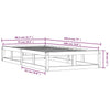 Sengeramme svart 75x190 cm Small Single heltre