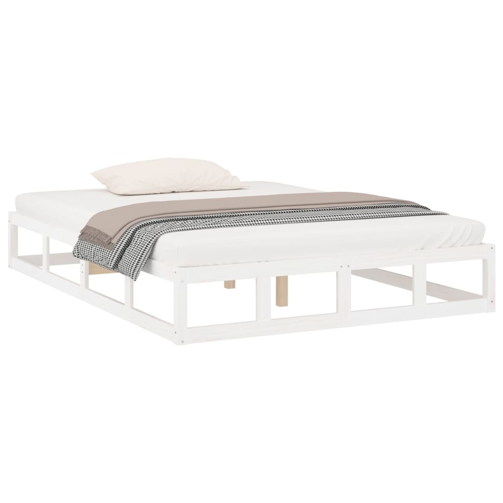 Sengeramme hvit 140x190 cm heltre