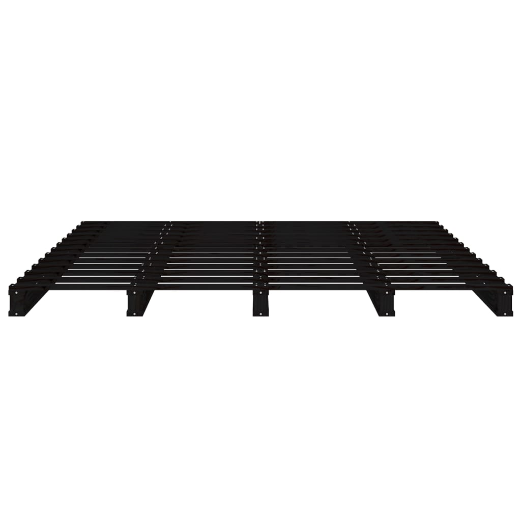 Palleseng svart 140x190 cm heltre furu