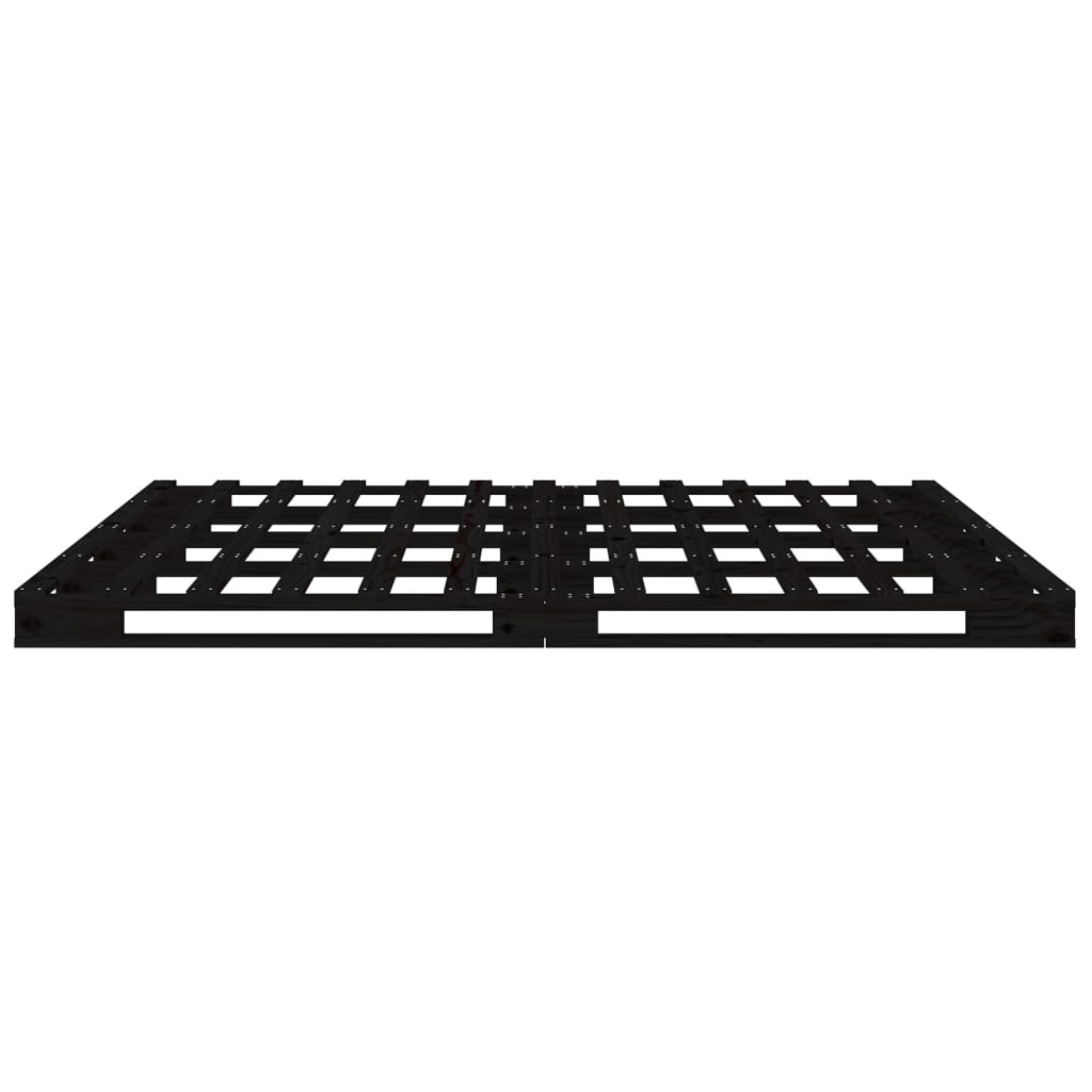 Palleseng svart 140x190 cm heltre furu