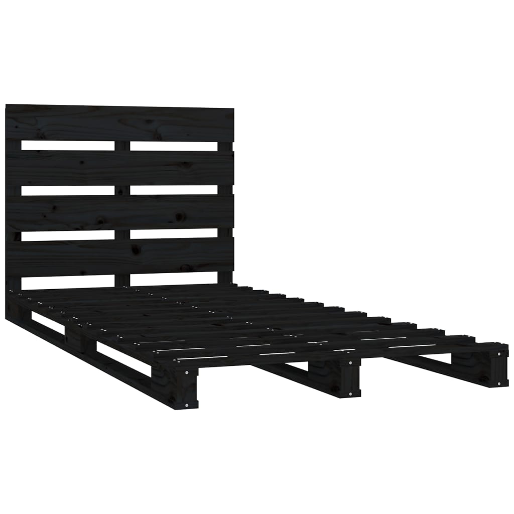 Sengeramme svart 75x190 cm heltre furu Small Single