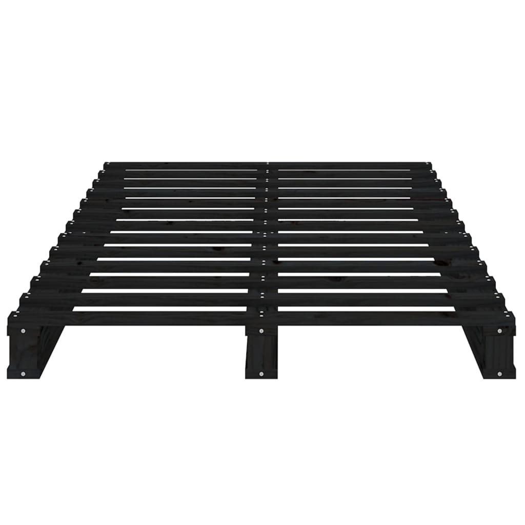 Sengeramme svart 75x190 cm heltre furu Small Single