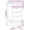 Kommode OTTA 45x39x90 cm heltre furu