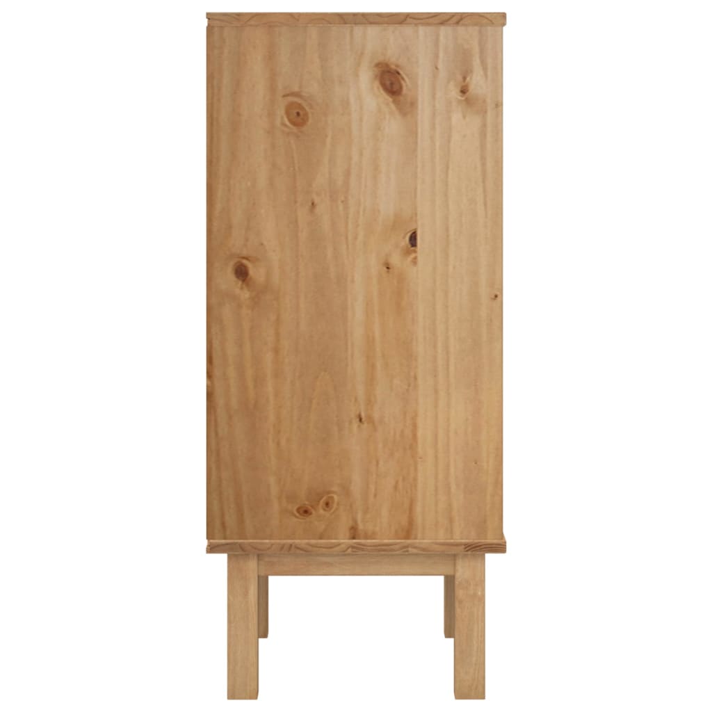 Kommode OTTA brun og grå 45x39x90 cm heltre furu