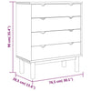 Kommode OTTA 76,5x39,5x90 cm heltre furu